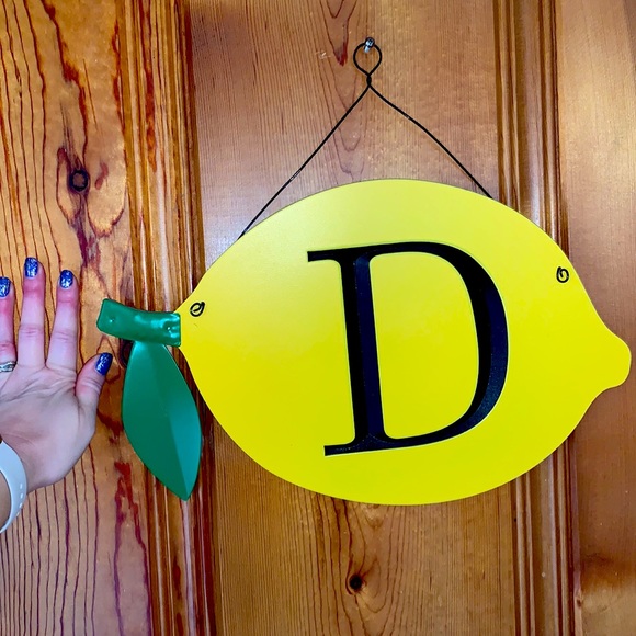 NWT “D” Lemon hanging letter - Picture 2 of 4